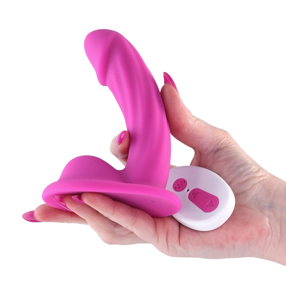 5″ Vibrating Curved Dildo Pink — photo 3