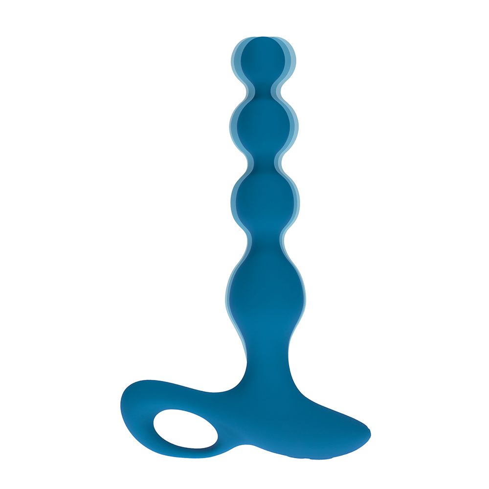 LevelZ Vibrating Beaded Anal Plug Teal — photo 3