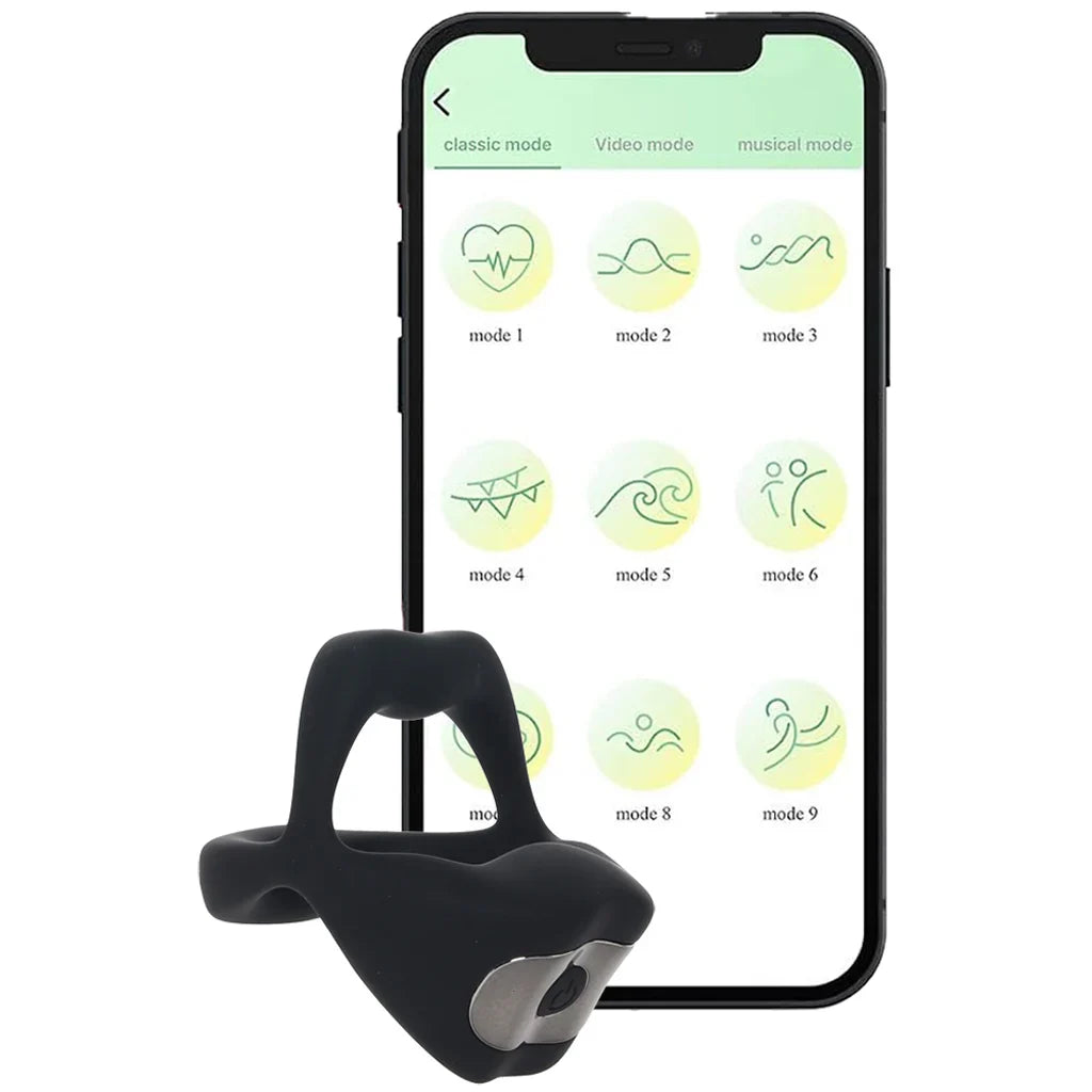 Techno Strobe Vibrating Cock Ring in Black – Edmonton – packaging view