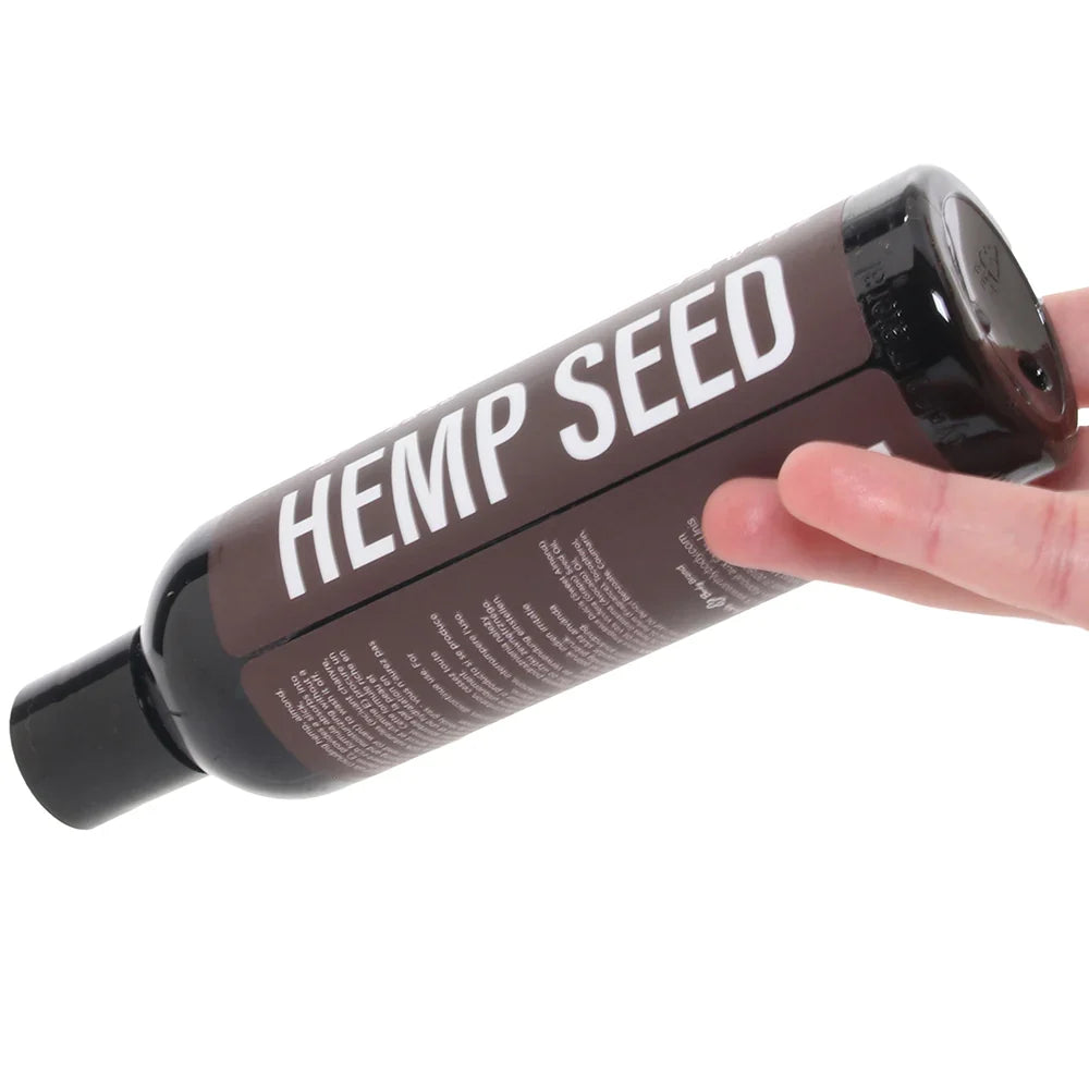 Hemp Seed Massage Oil 8oz/236ml in Lavender – Heaven Boutique Edmonton – side view