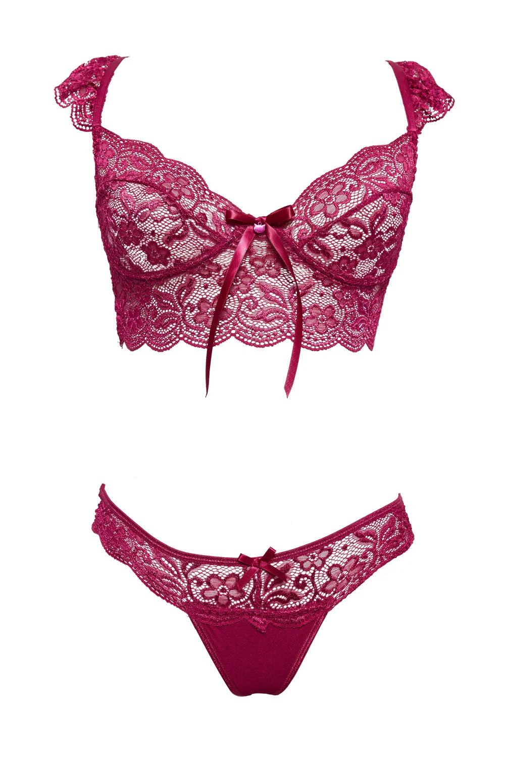 💗 Pink Pussycat Lingerie – Crop Top & Thong Set — buy in Edmonton | Heaven Boutique