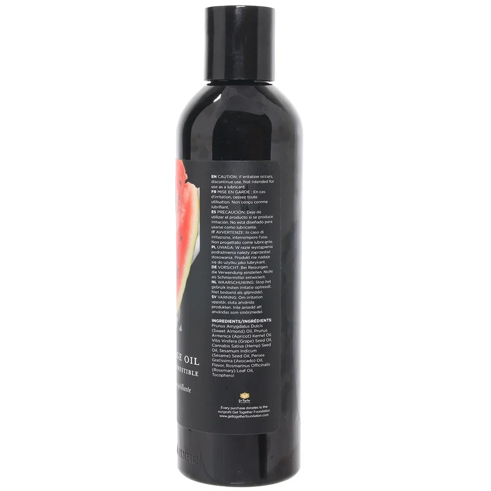 Edible Massage Oil 8oz/236ml in Watermelon – Edmonton adult boutique – features