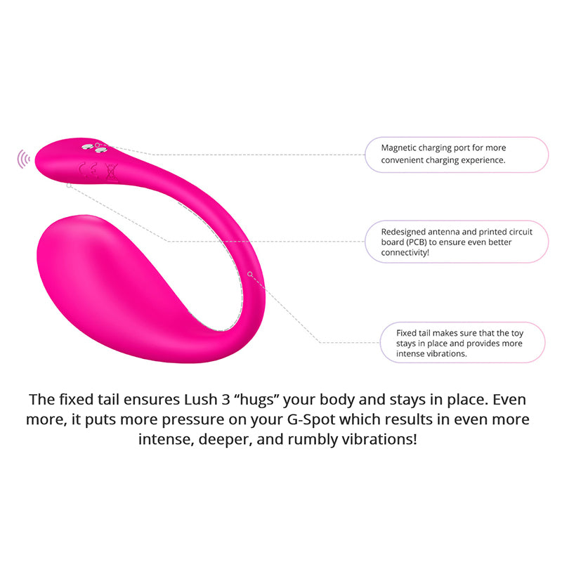 Lush 3 Pink Egg Vibrating Bluetooth Wearable — photo 6