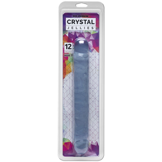 Jr. Double Dong Clear Crystal Jelly 12″