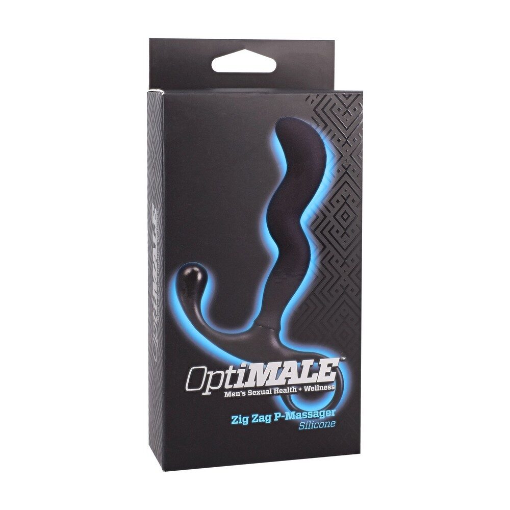 Zig Zag Silicone P-Massager Black