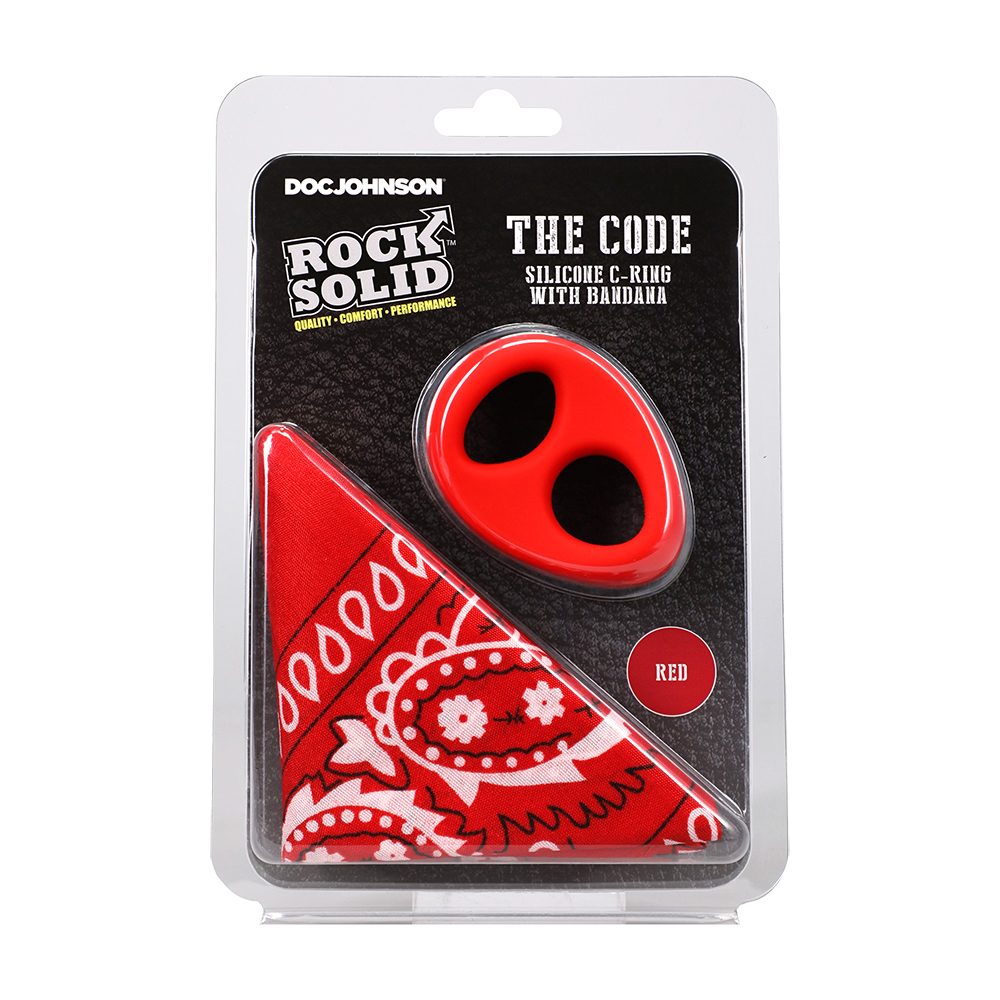 The Code Silicone C-Ring w/Bandana Red