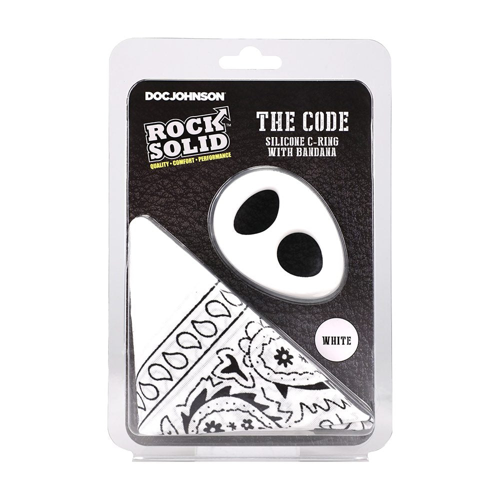 The Code Silicone C-Ring w/Bandana White