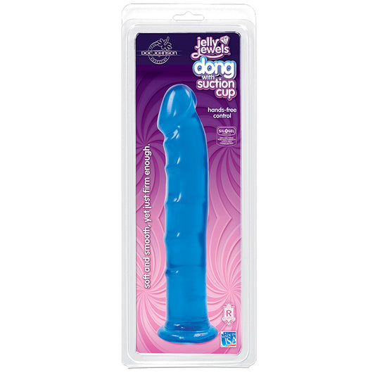 Jelly Jewel Dong with Suction Cup Sapphire