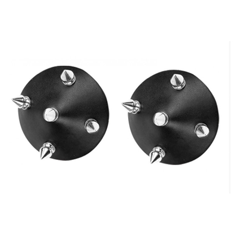 Temptress Leather Pasties with Studs Black — photo 2