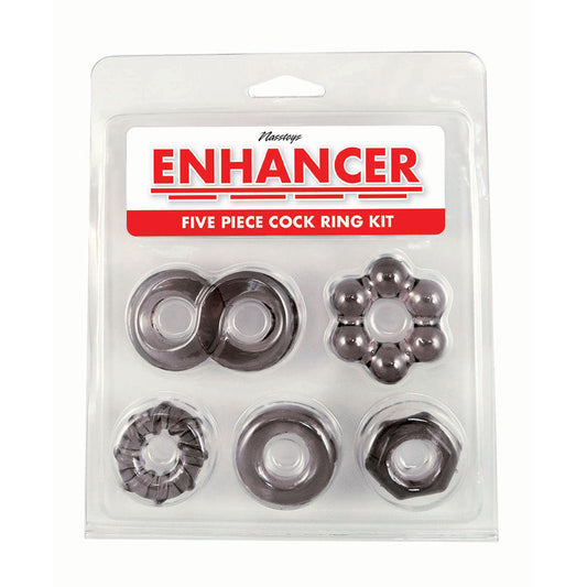 Enhancer 5 Piece Cockring Set Black