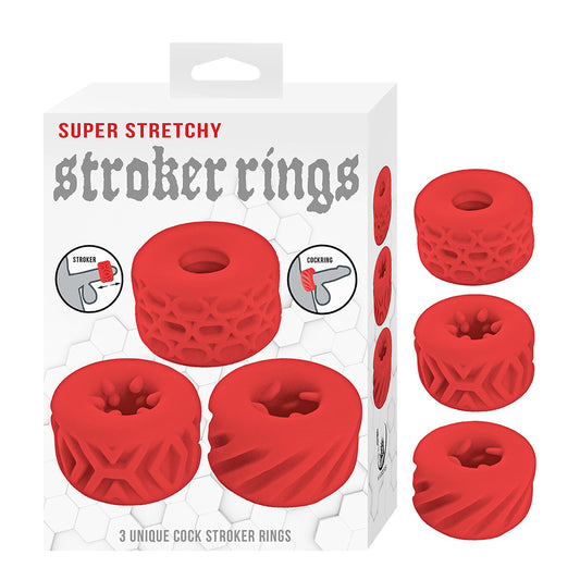 Super Stretchy Stroker Rings Red