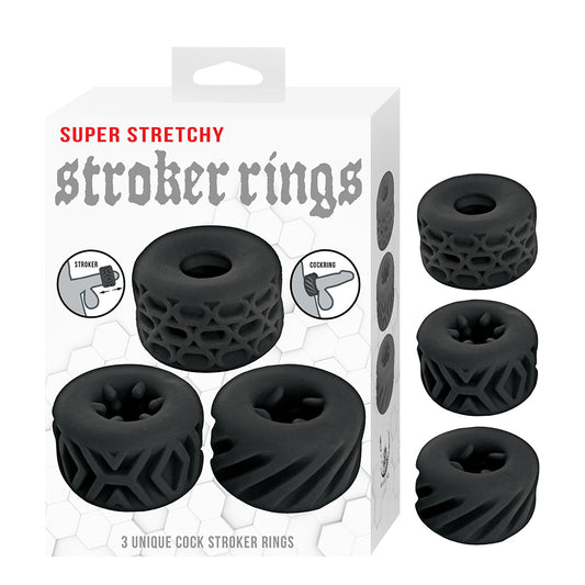 Super Stretchy Stroker Rings Black