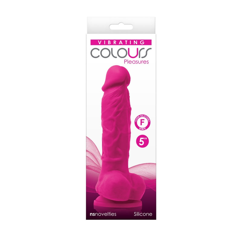 Colours 5″ Vibrating Dildo Pink