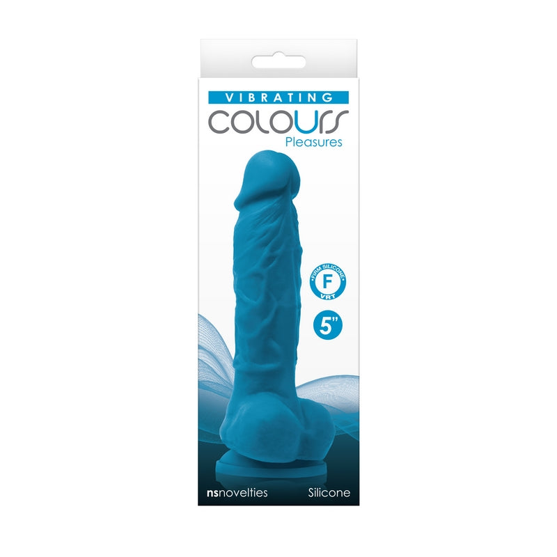 Colours 5″ Vibrating Dildo Blue