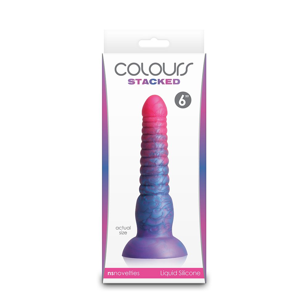 Stacked 6″ Dildo Pink/Blue — photo 2