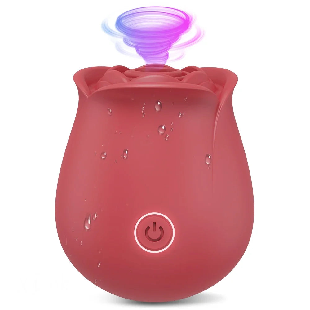 Blooming Rose Clitoral Suction Stimulator in Red