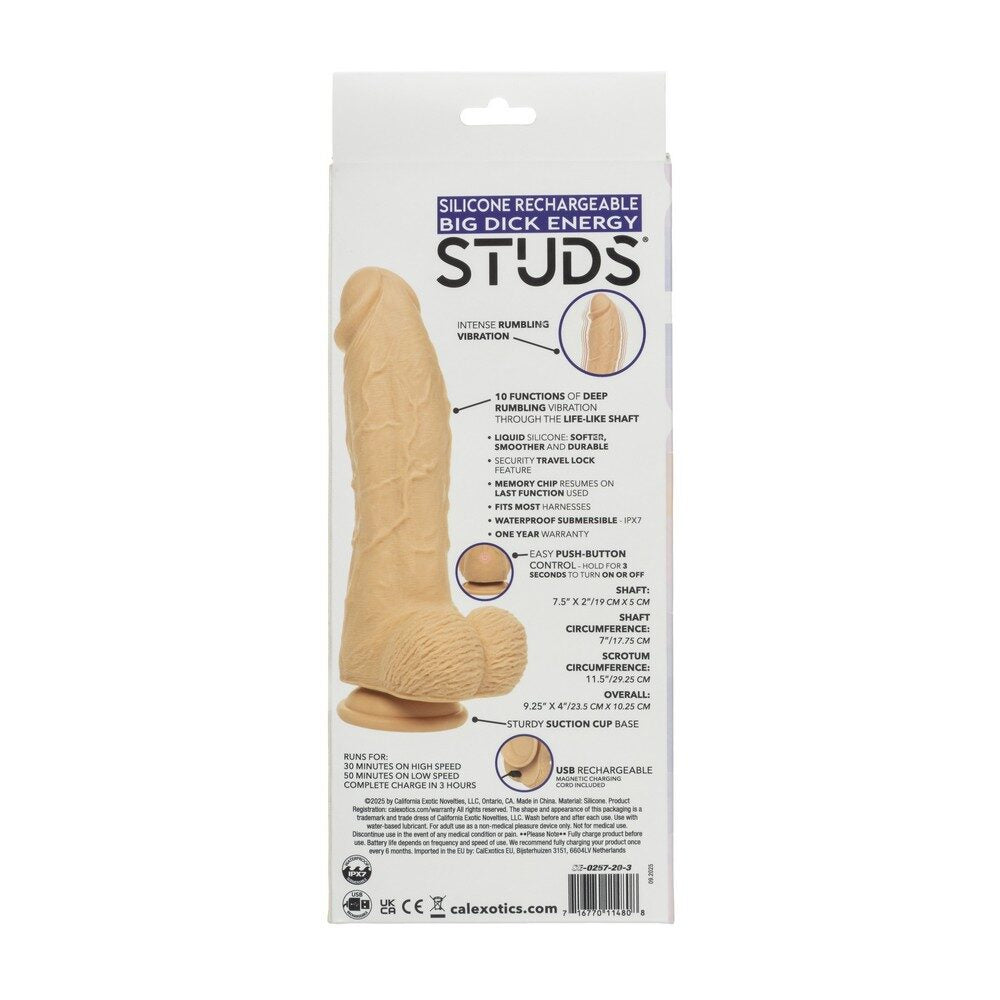 Silicone Big Dick Energy Studs Ivory — photo 3