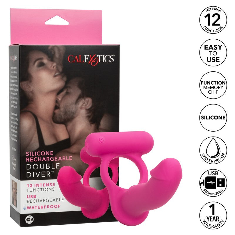 Rechargeable Silicone Double Diver — photo 4