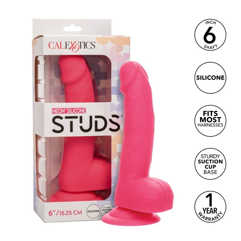 6″ Neon® Silicone Studs Pink — photo 4
