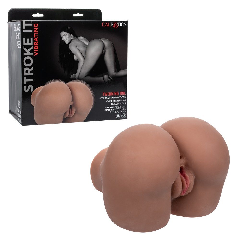 Stroke It Vibrating Twerking BBL Brown