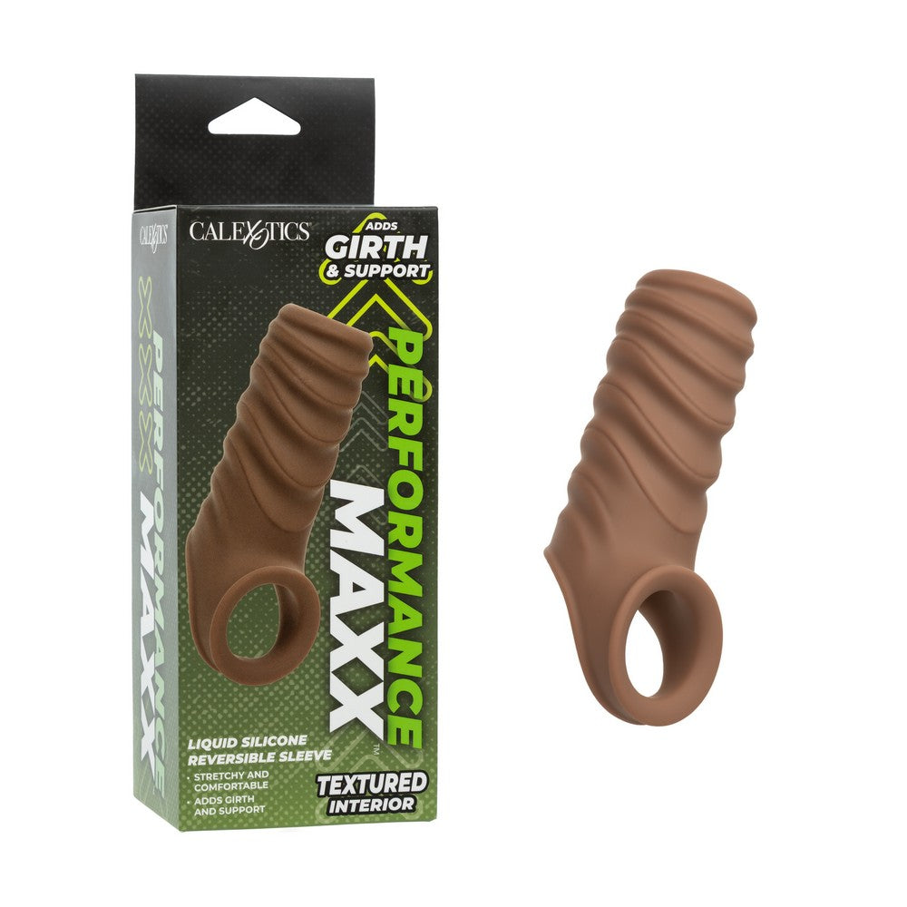 Liquid Silicone Reversible Sleeve Brown