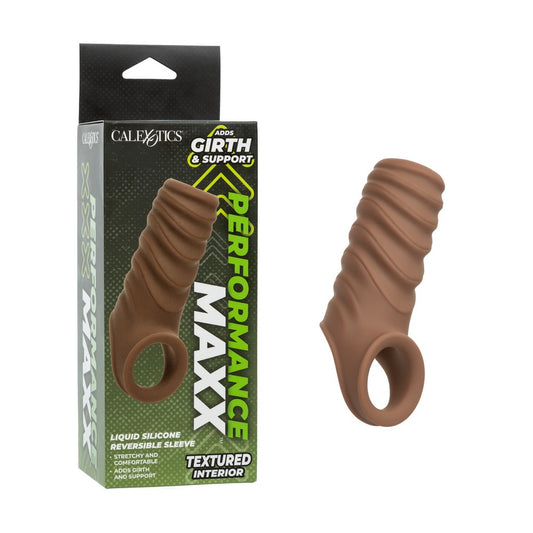 Liquid Silicone Reversible Sleeve Brown