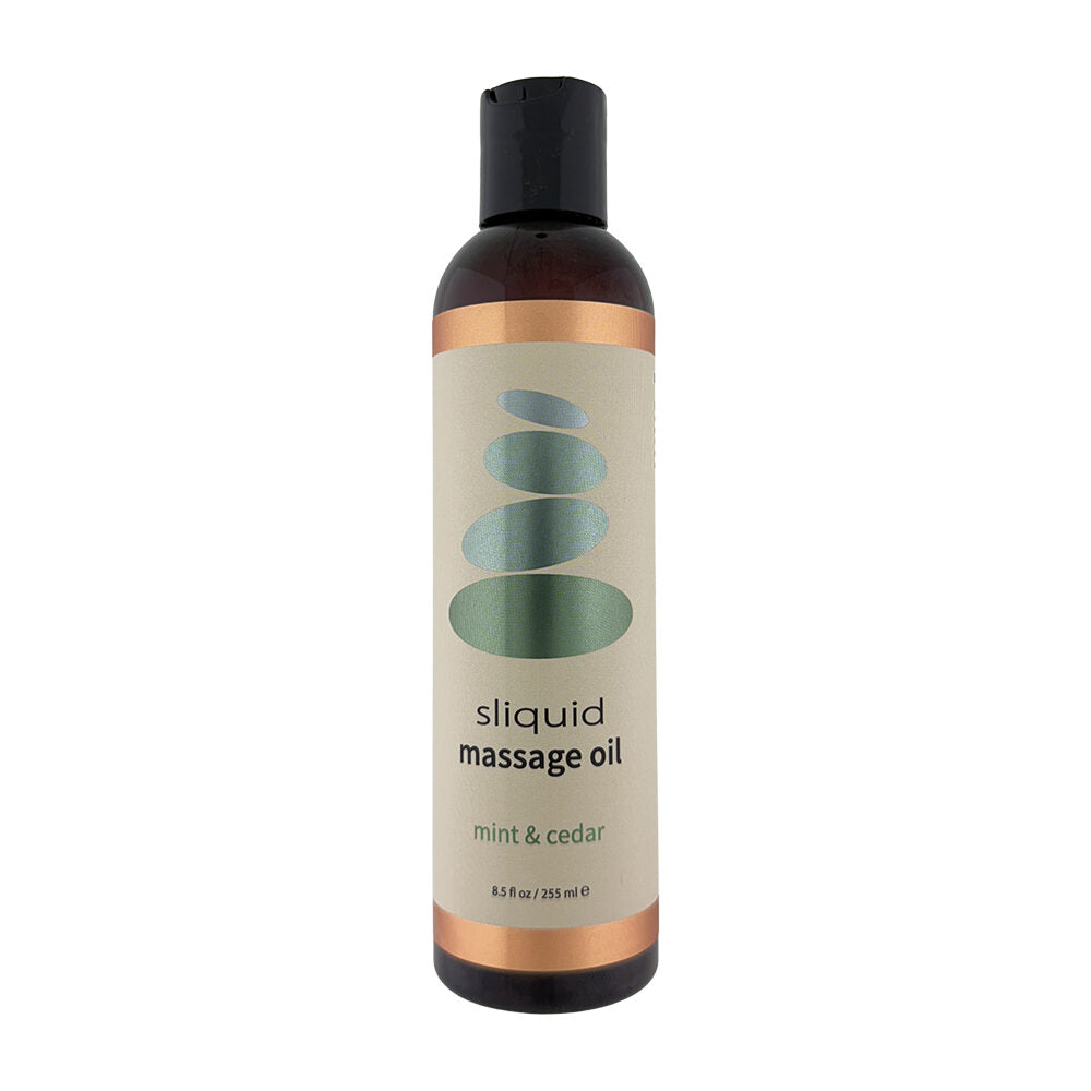 8.5 oz Sliquid Massage Oil Cedar Mint