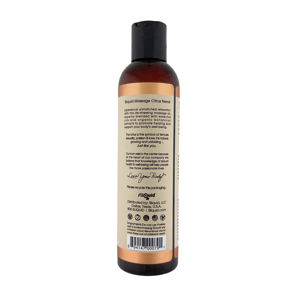 8.5 oz Sliquid Massage Oil Citrus Neroli — photo 2