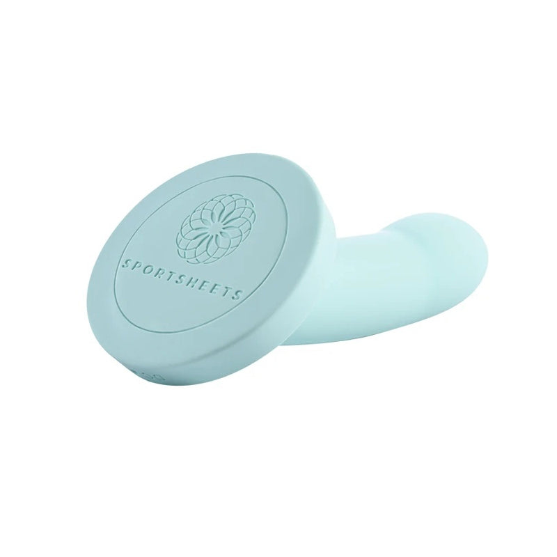 Myst 5” Vibrating Silicone Dildo Sky Blue — photo 2