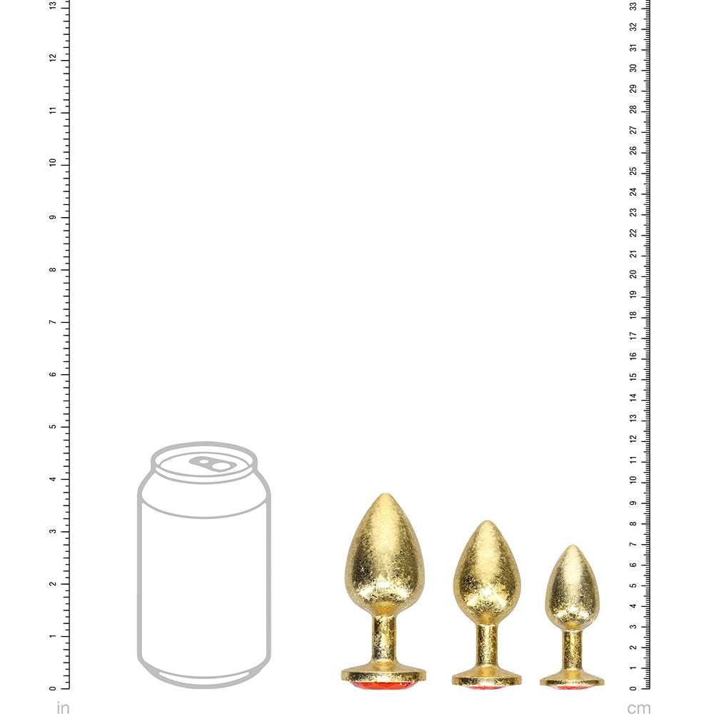 Milan Collection Metal Anal Plug Set Gold — photo 3