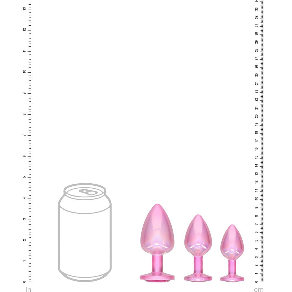 Paris Collection Metal Anal Plug Set Pink — photo 3