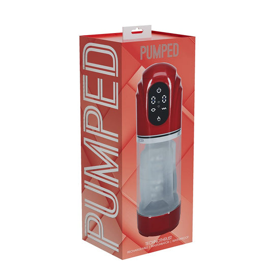 Pumped Techno Thrust Masturbator Metallic Red
