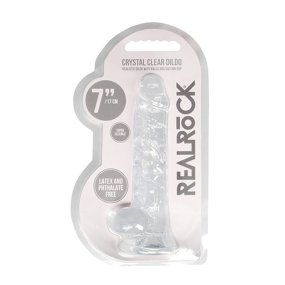 7″ Realistic Dildo with Balls Clear — photo 2