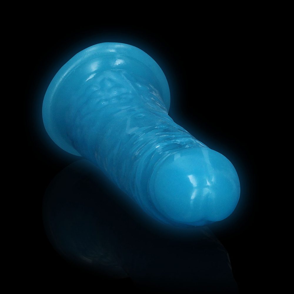 6″ Slim Cock Glow Neon Blue — photo 4