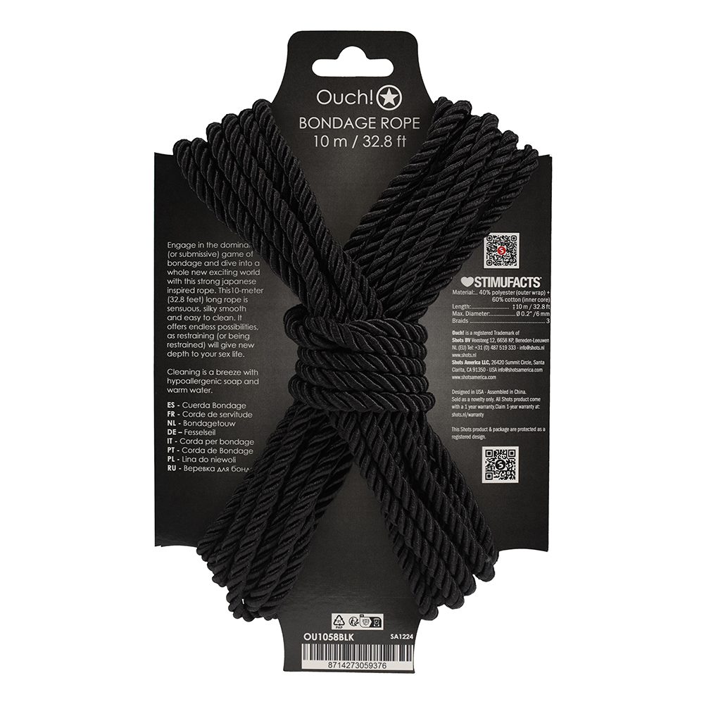 Ouch! Bondage Rope 10m Black — photo 2
