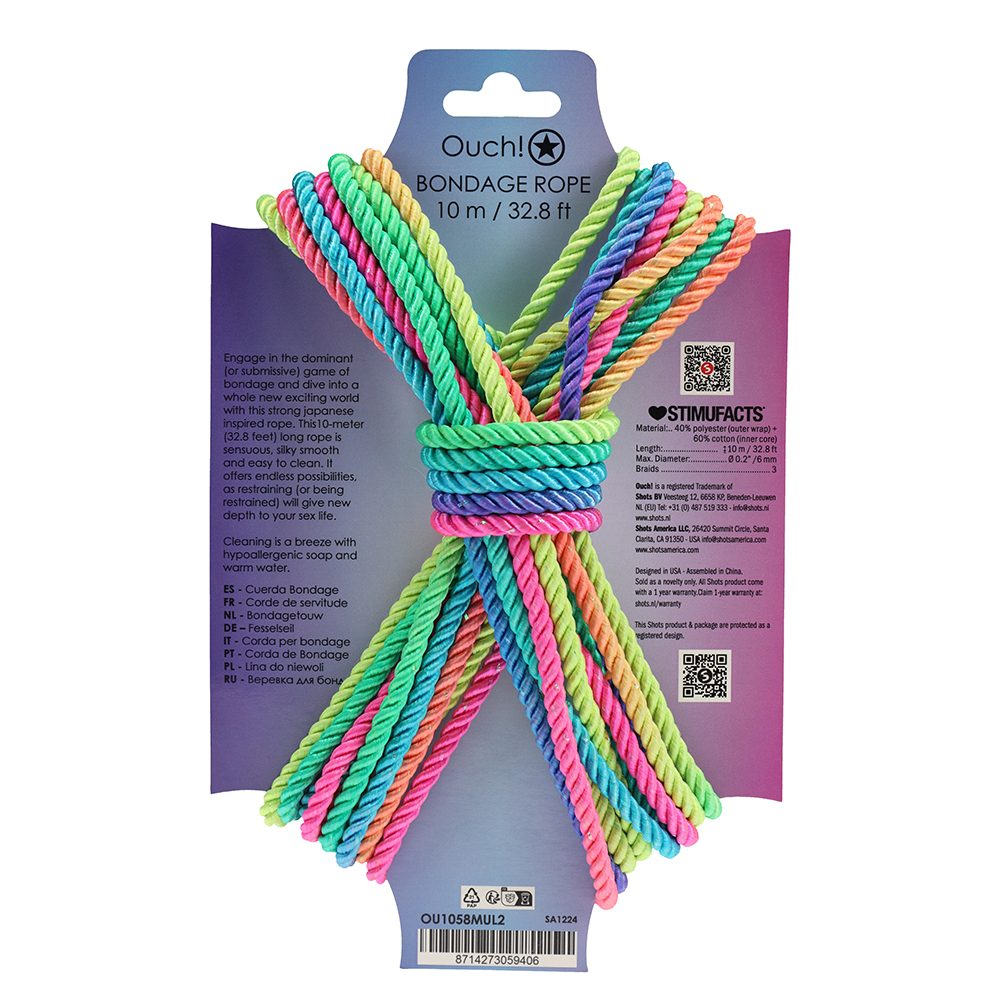 Ouch! Bondage Rope 10m Multicolor 2 — photo 2