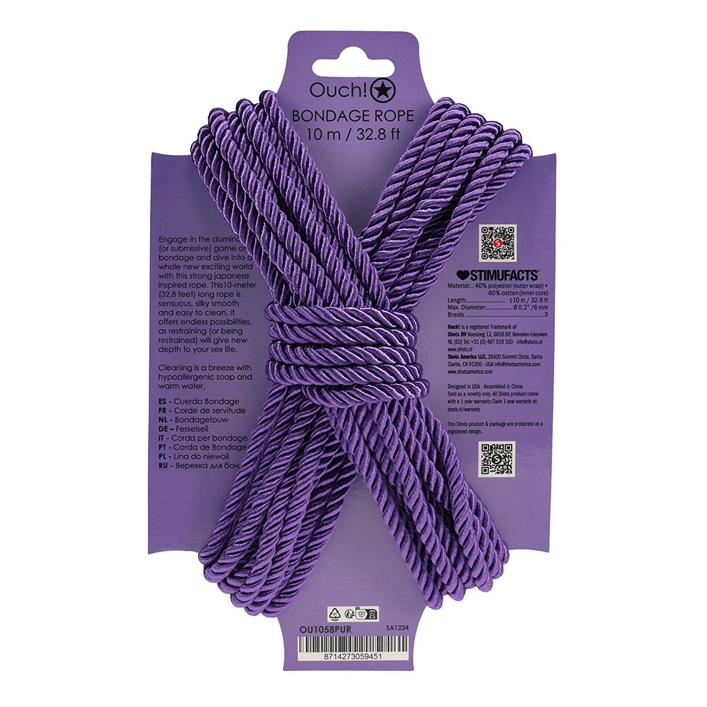 Ouch! Bondage Rope 10m Purple — photo 2