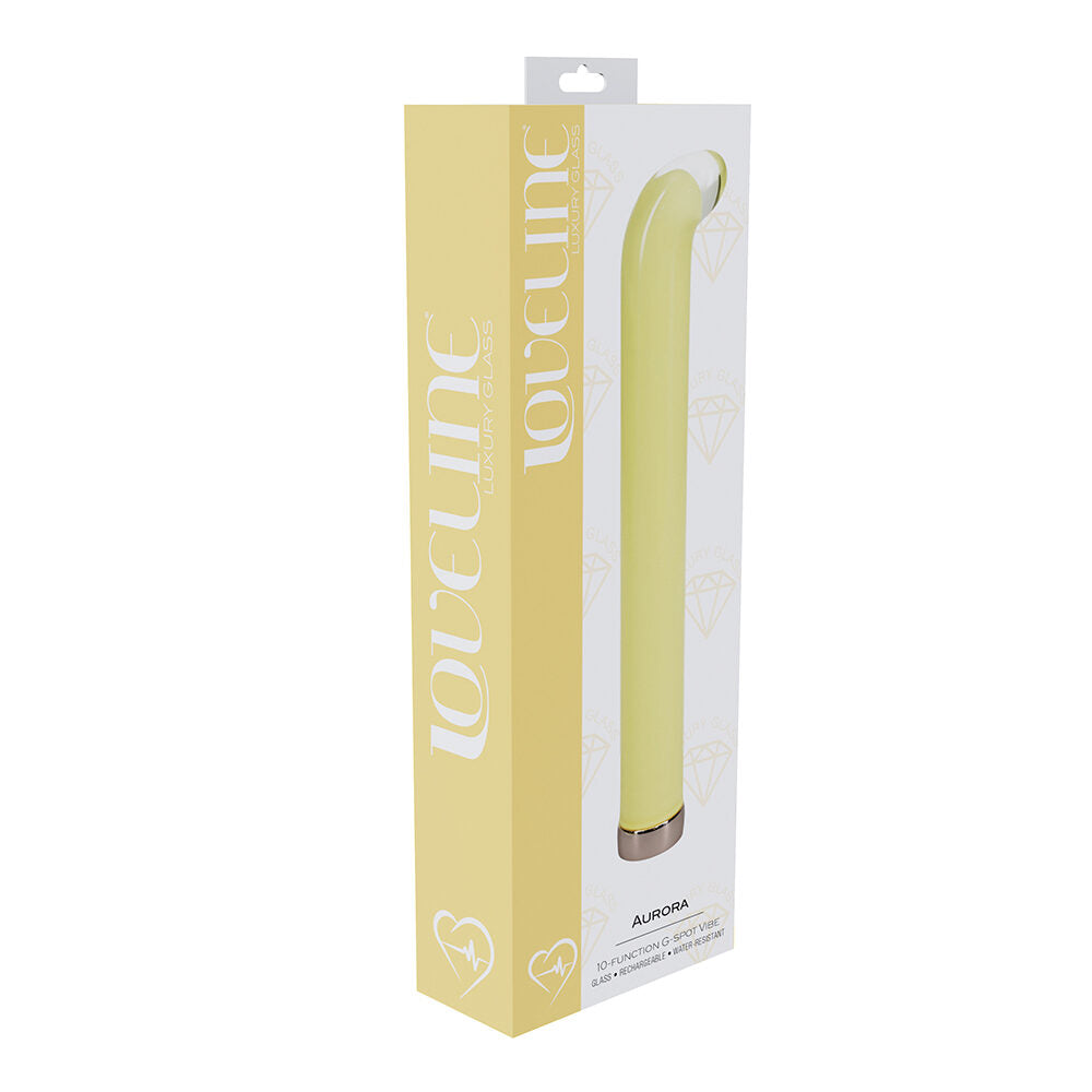 6.3″ Glass Aurora 10 Speed Rechargeable Yellow