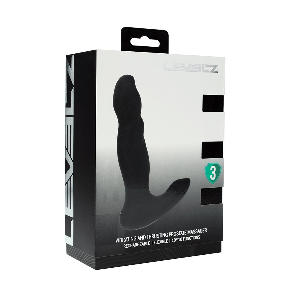 LevelZ Vibrating/Thrusting Prostate Massager Black