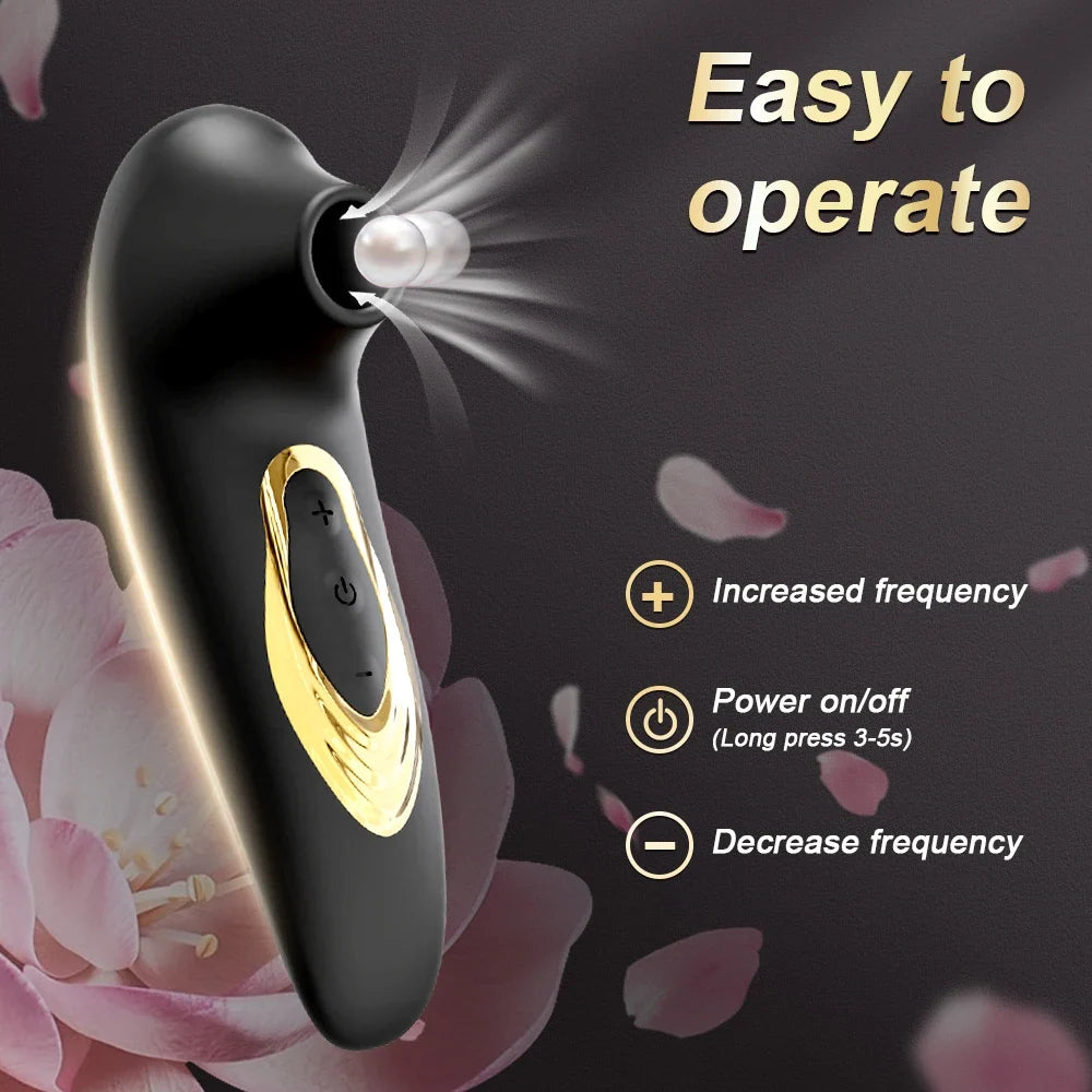 10-Mode Suction Clitoral & Nipple Stimulator in Black