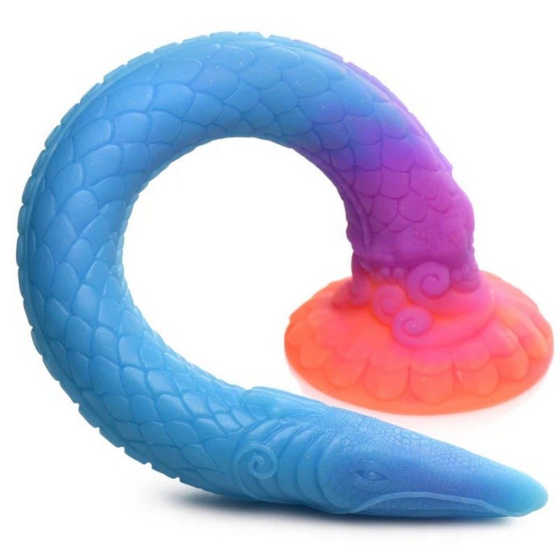 Creature Cock Makara Glow Silicone Snake Dildo