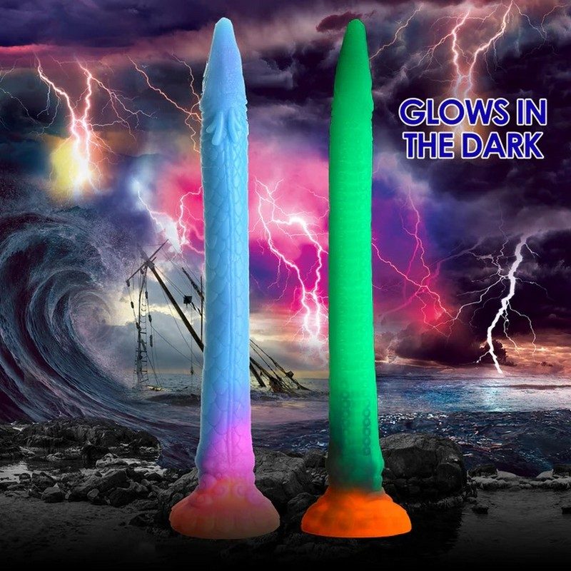 Creature Cock Makara Glow Silicone Snake Dildo — photo 5