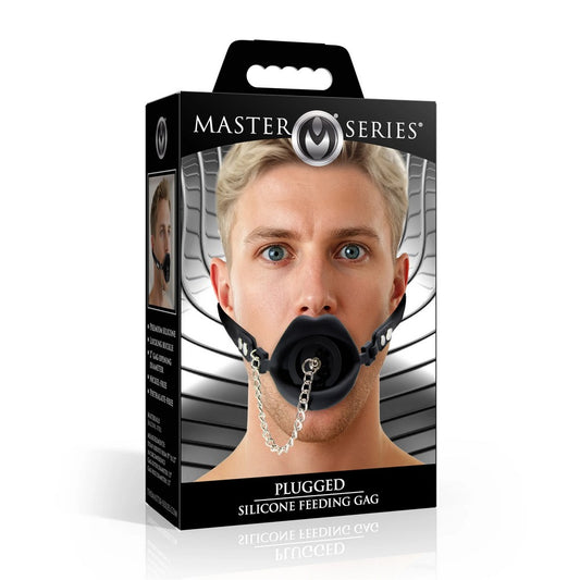 Plugged Feeding Gag Black