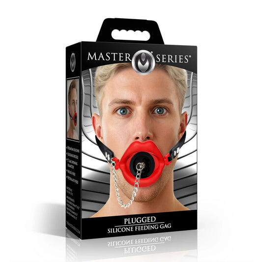 Plugged Feeding Gag Red