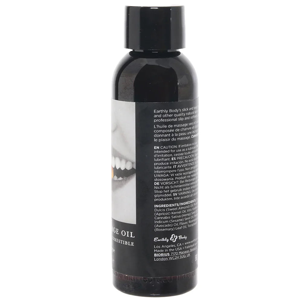 Edible Massage Oil 2oz/60ml in Cherry Burst – Edmonton adult store – close-up view