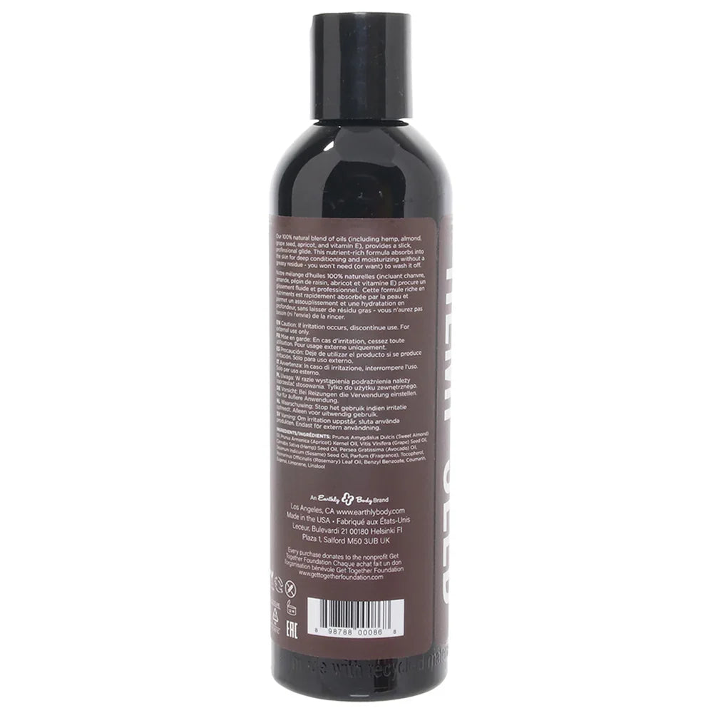 Hemp Seed Massage Oil 8oz/236ml in Lavender – Edmonton adult store – close-up view
