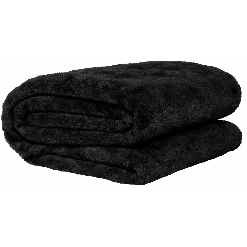 Fascinator Queen Faux Fur Throw in Black — image 2