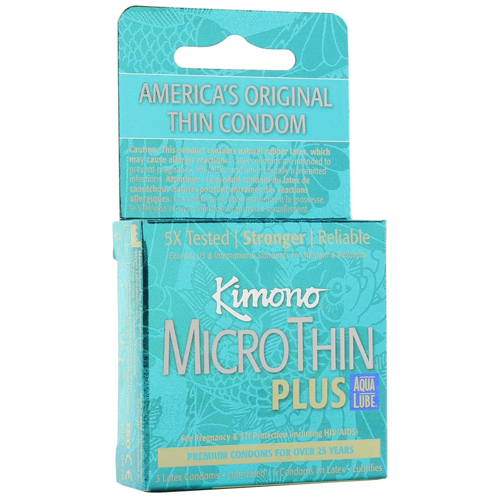 MicroThin Aqua Lube Condoms in 3 Pack — buy in Edmonton | Heaven Boutique
