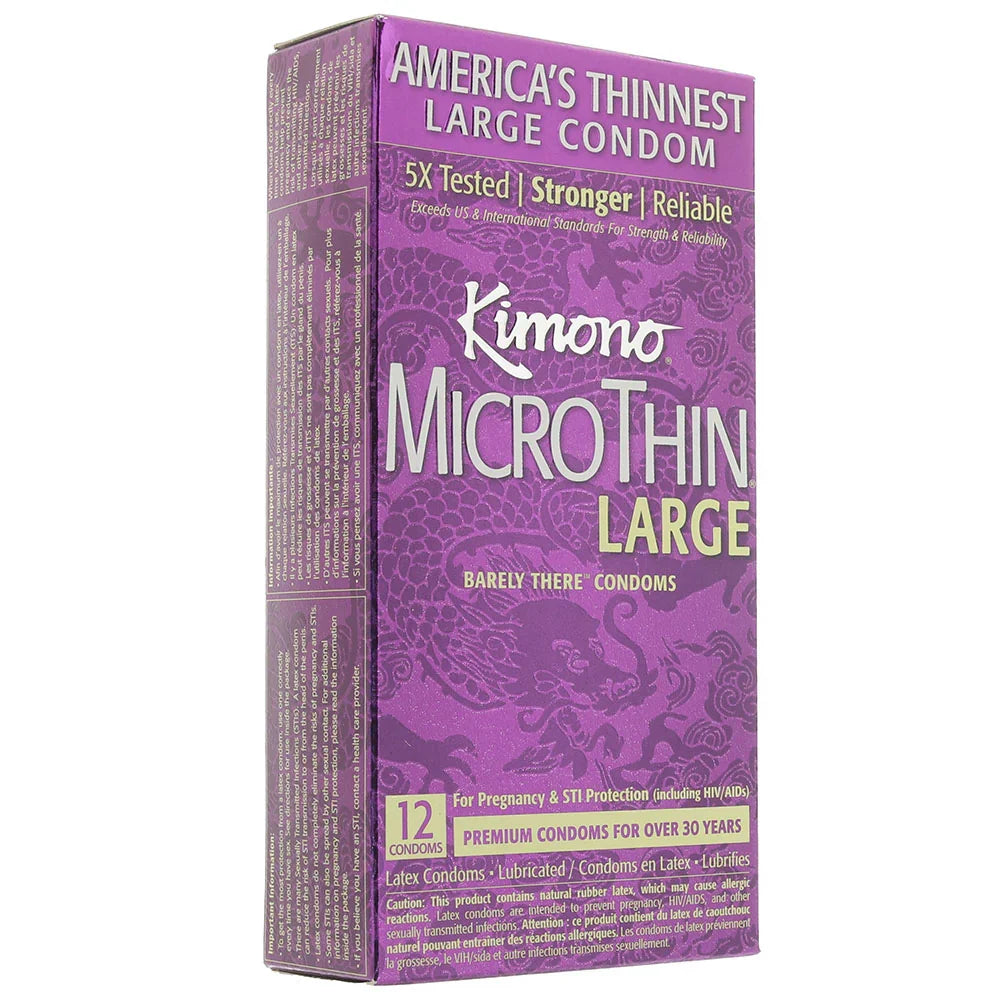 Kimono MicroThin Plus Large Condoms in 12 Pack — buy in Edmonton | Heaven Boutique