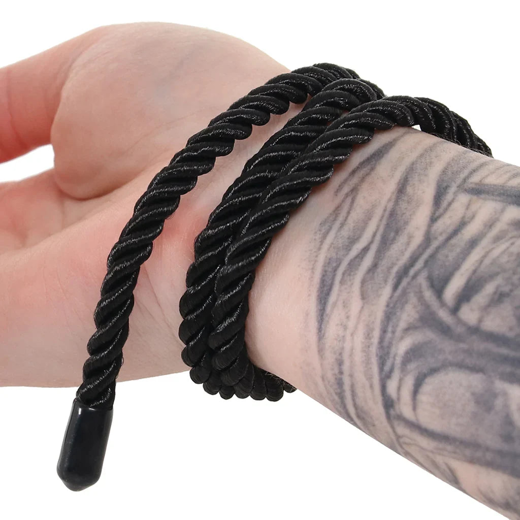 Ouch! 32.8'/10m Bondage Rope in Black – Edmonton adult boutique – features